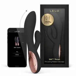 LELO INA Thrust Rabbit Black - Dual-Action Thrusting Intimate Machine
