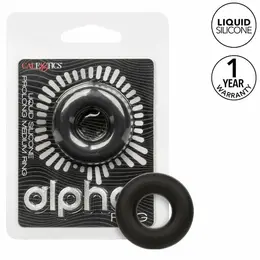 CalExotics Alpha Liquid Silicone Medium Support Ring Black 2cm