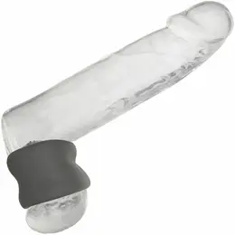 CalExotics Alpha Liquid Silicone Black Anatomical Support Ring 3.75 cm