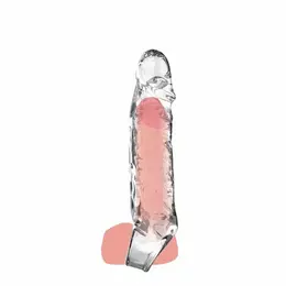 Get Real Extension Sleeve Medium Transparent TPE Anatomical Cover