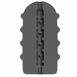 ALL BLACK Bumpy Intimate Stimulation Device 17cm Soft Touch Black