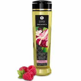SHUNGA Organic Massage Oil Raspberry Feeling 240ml - Natural Formula