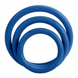 CalExotics Tri-Rings Blue Silicone Set of 3 Sizes - Flexible System