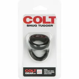 CalExotics COLT Snug Tugger Black - Dual Support Anatomical Ring TPR