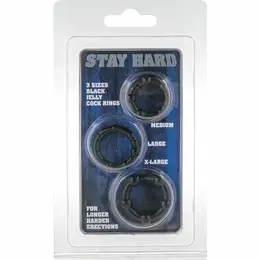 Seven Creations Set of 3 Black Silicone Support Rings - Assorted Sizes