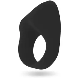 INTENSE OTO Black Silicone Rechargeable Stimulation Ring, 20 Modes, Waterproof