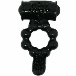 Baile Sweet Ring Dual-Stimulation Silicone Intimate Ring Black