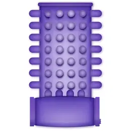 CASUAL LOVE Vibrating Ring Sleeve Purple - Flexible TPR, Adjustable Size