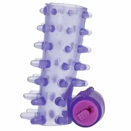 CASUAL LOVE Vibrating Ring Sleeve Purple - Flexible TPR, Adjustable Size