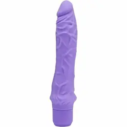 GET REAL Classic Large Silicone Vibrator 7 Modes Purple 24.9cm Waterproof