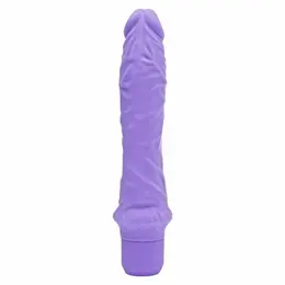 GET REAL Classic Large Silicone Vibrator 7 Modes Purple 24.9cm Waterproof