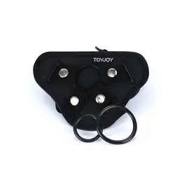 Get Real Adjustable Strap-On Harness Black - Universal Fit, 3 Silicone Rings