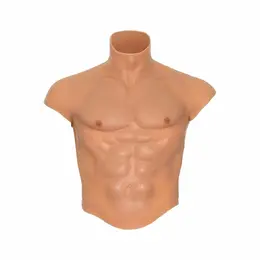 HIDDEN DESIRE ALTER EGO Silicone Male Torso Shirt with Abs, Flesh, S-L