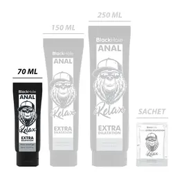 Black Hole Anal Relax Water-Based Gel 70 ml - Gentle Dilating Formula