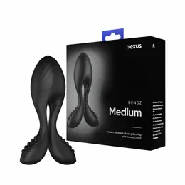 Nexus Bendz Vibrating Plug Medium - Flexible, Remote-Controlled, USB, Black