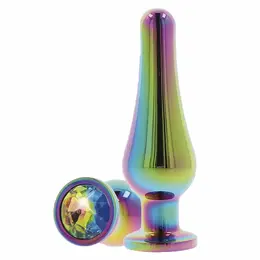 ToyJoy Twilight Bum Bijou Medium Aluminum Plug with Rainbow Gem 11cm