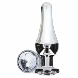 ToyJoy Diamond Bum Bijou Medium Aluminum Plug with Silver Accent 11cm