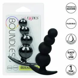 CalExotics Boundless Beaded Plug Flexible Silicone 9cm Black