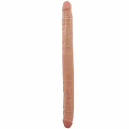 Get Real Double Dong 40 cm Skin - Flexible Dual-Ended Model, PVC