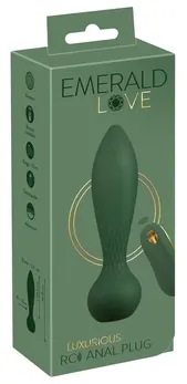 Emerald Love Luxurious RC Plug - Vibrating, Remote Control, Green, 14 cm