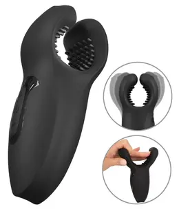 Rebel Man Wand Intimate Stimulator with Vibrating Moving Wings, Black