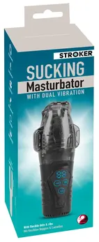 Stroker Handy Sucking Intimate Machine Dual Vibration Black 21.7cm