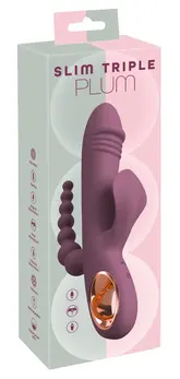 You2Toys Slim Triple Plum 3-in-1 Intimate System, Waterproof, Purple
