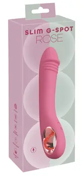 You2Toys Slim G-Spot Rose Vibrating Massager, 10 Modes, Pink, 21.4cm