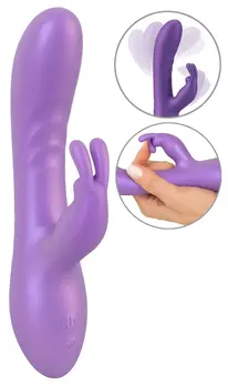 Sweet Smile Flexible Rabbit Metallic Silicone Dual Action Model, 18.3 cm