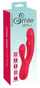 Sweet Smile Thumping Rabbit VI Silicone Dual Motor Intimate Device Pink