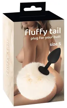 You2Toys Fluffy Tail Silicone Plug S White - Soft Faux Fur, Compact Size