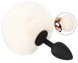 You2Toys Fluffy Tail Silicone Plug S White - Soft Faux Fur, Compact Size