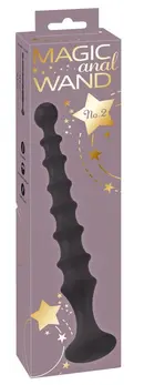 You2Toys Magic Anal Wand No. 2 - Flexible Silicone Black Beaded Model