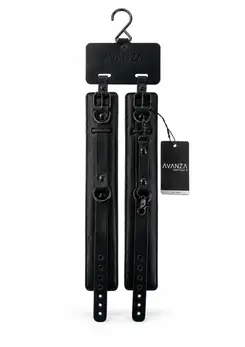 AVANZA VANTAGE 8 Precision Ankle Cuffs Black PU Leather Adjustable
