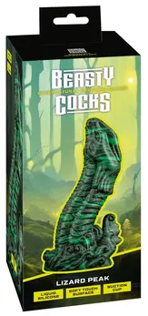 Beasty Cocks Lizard Peak Liquid Silicone Model with Suction Cup 22cm