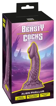 Beasty Cocks Alien Phallus Liquid Silicone Intimate Machine 21 cm Metallic