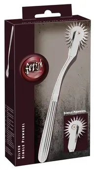 Fetish Collection Silver Single Pinwheel Steel Precision Tool 18.5cm