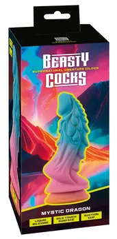 You2Toys Beasty Cocks Mystic Dragon Silicone Fantasy Model, Glow-in-the-Dark, 21.5cm