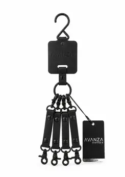AVANZA VANTAGE 8 Precision Hogtie Black PU Leather Restraint System
