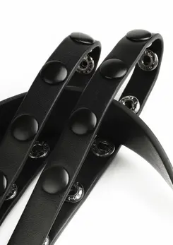 AVANZA VANTAGE 8 Core Harness Jockstrap Black PU Leather Adjustable