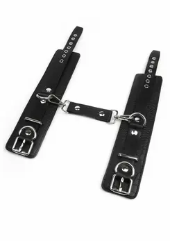 AVANZA FEROS Croc-Embossed PU Leather Wrist Cuffs, Adjustable, Black