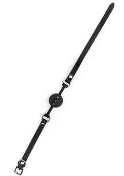 AVANZA FEROS Croc-Embossed Adjustable PU Leather Ball Gag Black