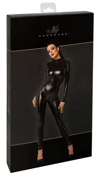 Noir Handmade Orgia Chimera Powerwetlook Jumpsuit Black Size M
