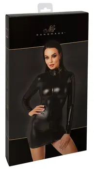 Noir Handmade Orgia Chimera Powerwetlook Mini Dress Black L