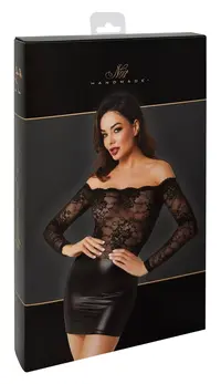 Noir Handmade Orgia Exclusive Lace & Powerwetlook Dress, Size M