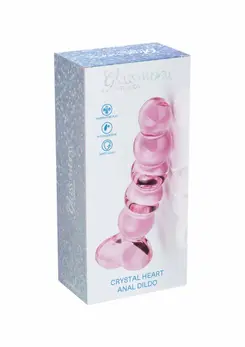 TOYJOY Glass Worxx Crystal Heart Glass Anal Model with Heart Handle