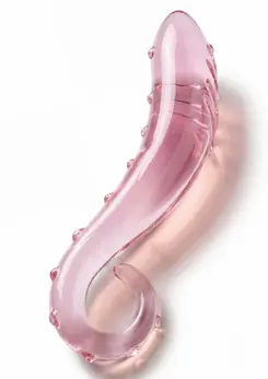 TOYJOY Sparkle G-Spot Wand Glass - Borosilicate, Textured, Clear