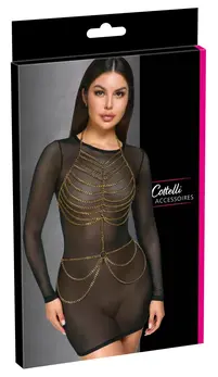 Cottelli Body Chain Gold - Adjustable Two-Piece Metallic Accessory