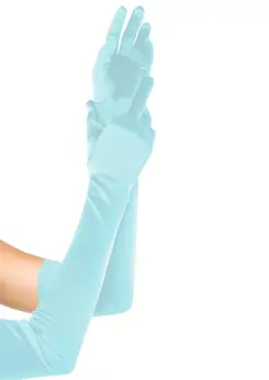 Leg Avenue Extra Long Satin Gloves Black Opera-Length Elegant Fit