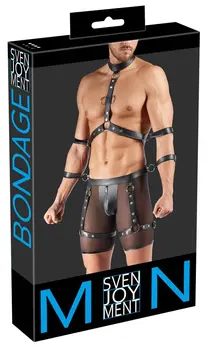 Svenjoyment Bondage Men’s Powernet Black Harness Set M Adjustable Straps